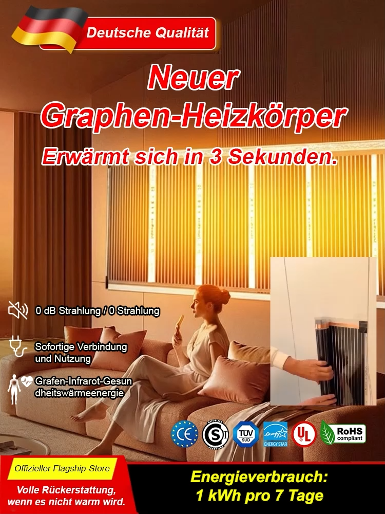 Innovation aus München | Graphen Ferninfrarot Wandheizung |3-Sekunden-Blitzwärme ✨