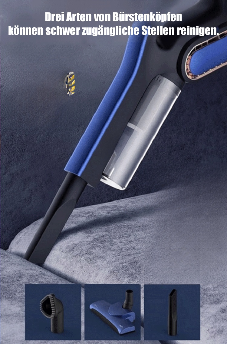 [Handstaubsauger mit großer Saugkraft (10 Sekunden bis zur Reinigung)