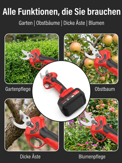 Münchner Profi-Akku-Schnittschere✨1880W Bürstenloser Motor✨Ergonomisch & stoßdämpfend für Senioren.