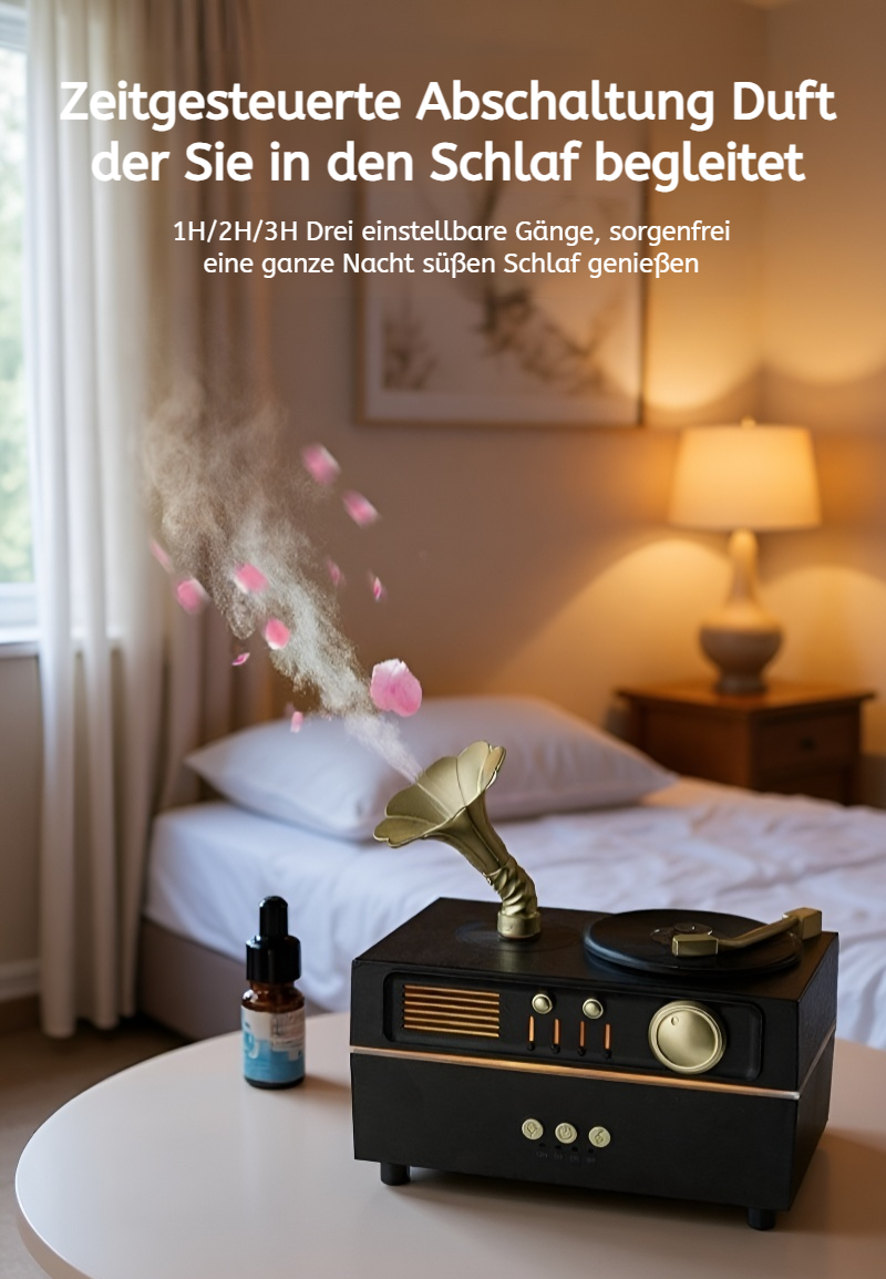 Dekoratives Grammophon mit Luftbefeuchtung