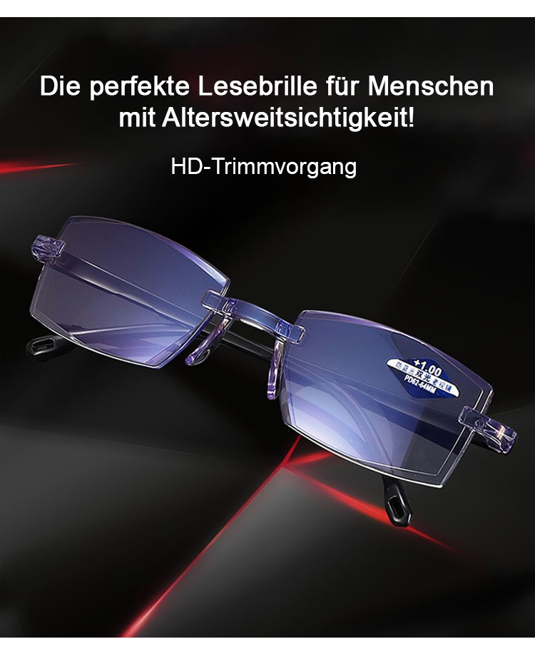 Benutzer liest Zeitung mit der ermüdungsfreien Lesebrille