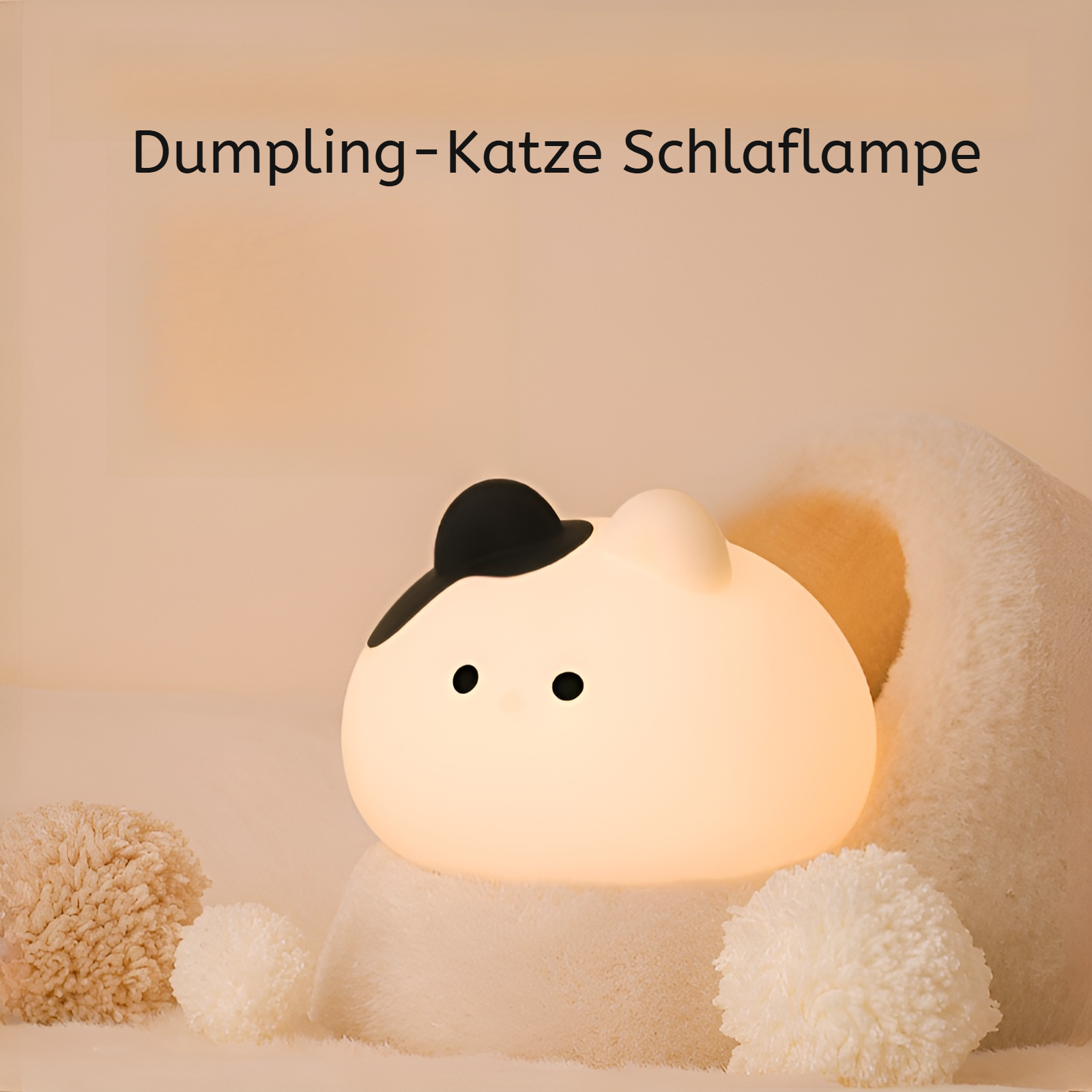 Katzen-Nachtlicht mit Augenschutz für das Schlafzimmer