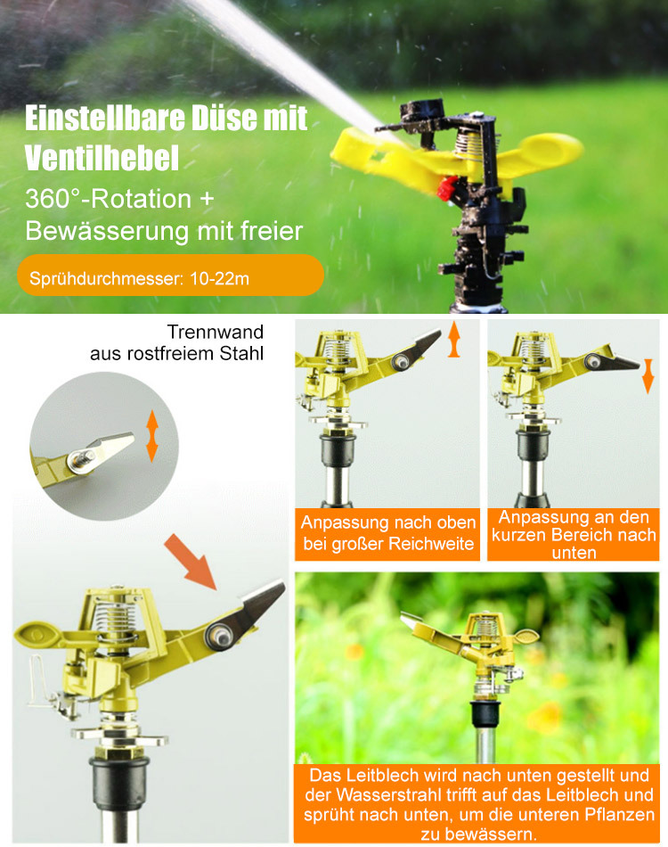 Wassersparender Garten-Sprinkler