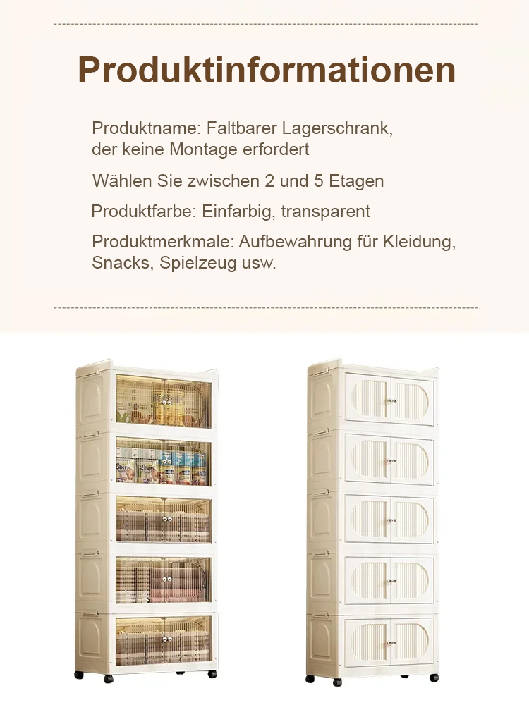 【Kein Werkzeug nötig】Premium Faltschrank ❤️ Stabil, geräumig & 100% schadstofffrei!