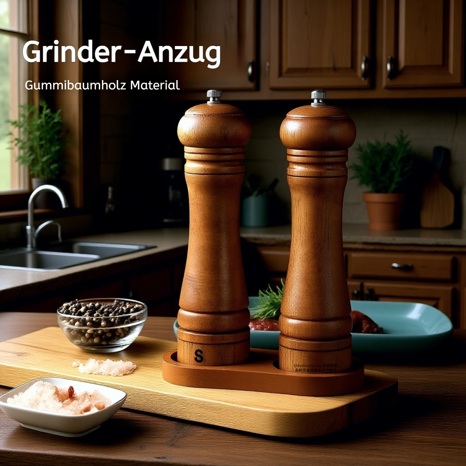 Design Sockel für Gewürzmühlen aus Holz