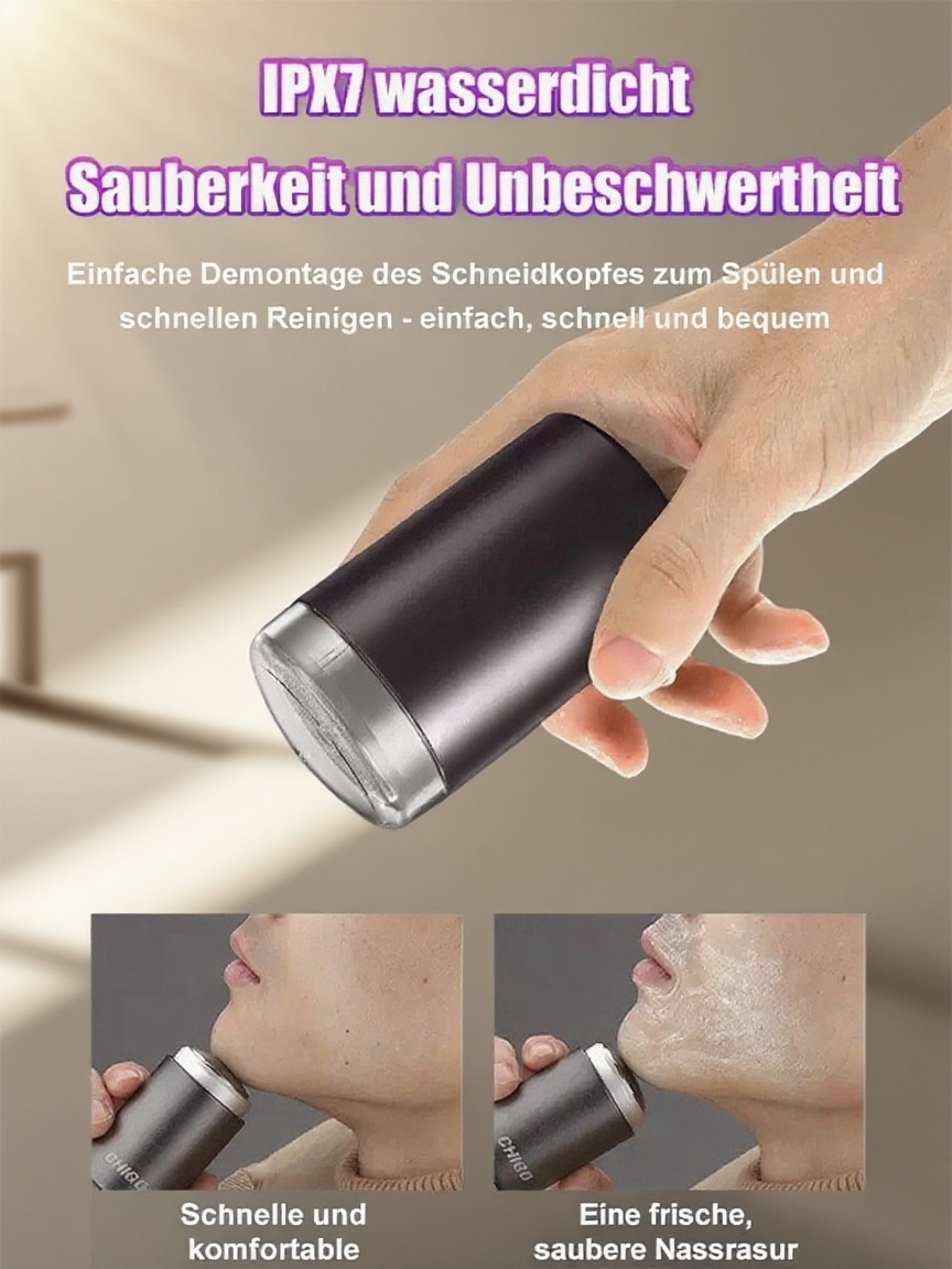 【1 Sekunde sauber】Elektrorasierer✨Sanft und unschädlich für die Haut