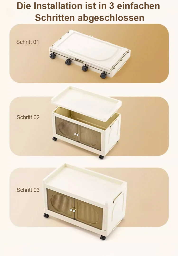 【Kein Werkzeug nötig】Premium Faltschrank ❤️ Stabil, geräumig & 100% schadstofffrei!