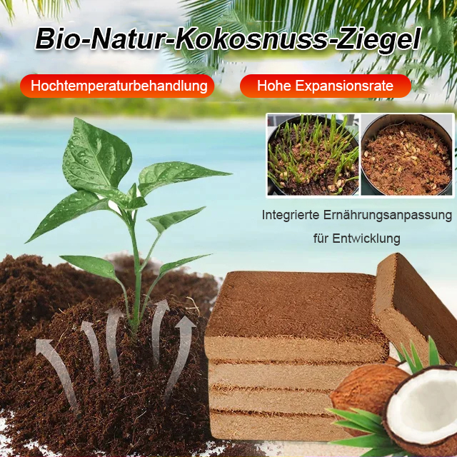 Organischer natürlicher Kokosnuss-Ziegel Pflanzennährboden