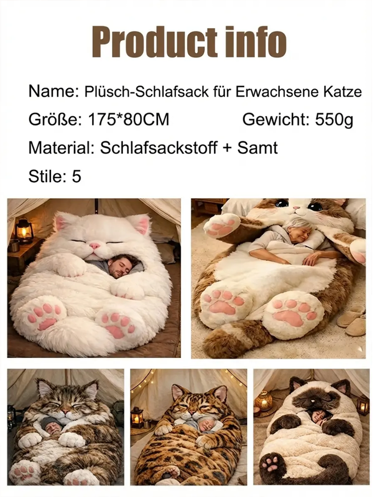 Riesiger Katzen Schlafsack für Erwachsene??