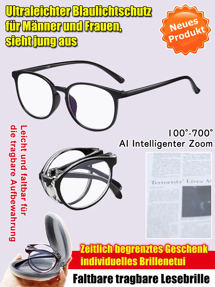 Faltbare tragbare Lesebrille