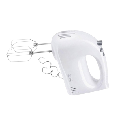 Handmixer, Handrührger?t mit 5 Geschwindigkeitsstufen, praktischer Handrührer mit 2 Edelstahl-Rührbesen und -Knethaken, wei?