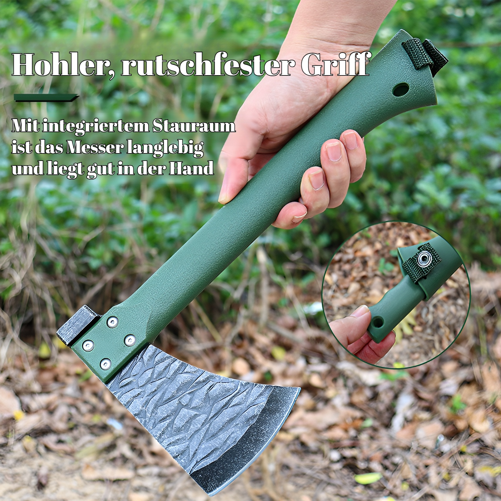 Outdoor-Bergaxt, rutschfest, verschleißfest, multifunktional, Camping-Handaxt, integrierte Ingenieur