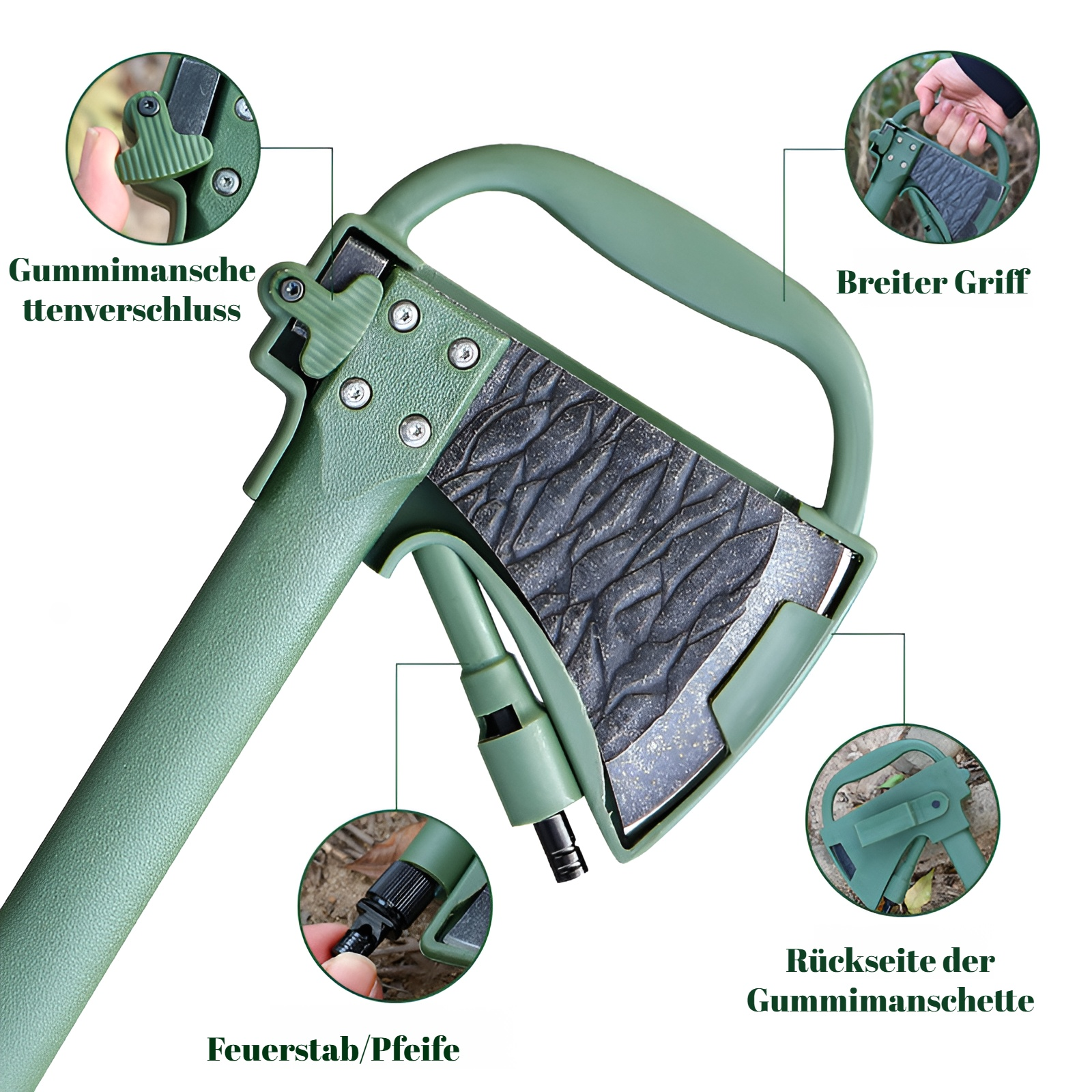 Outdoor-Bergaxt, rutschfest, verschleißfest, multifunktional, Camping-Handaxt, integrierte Ingenieur