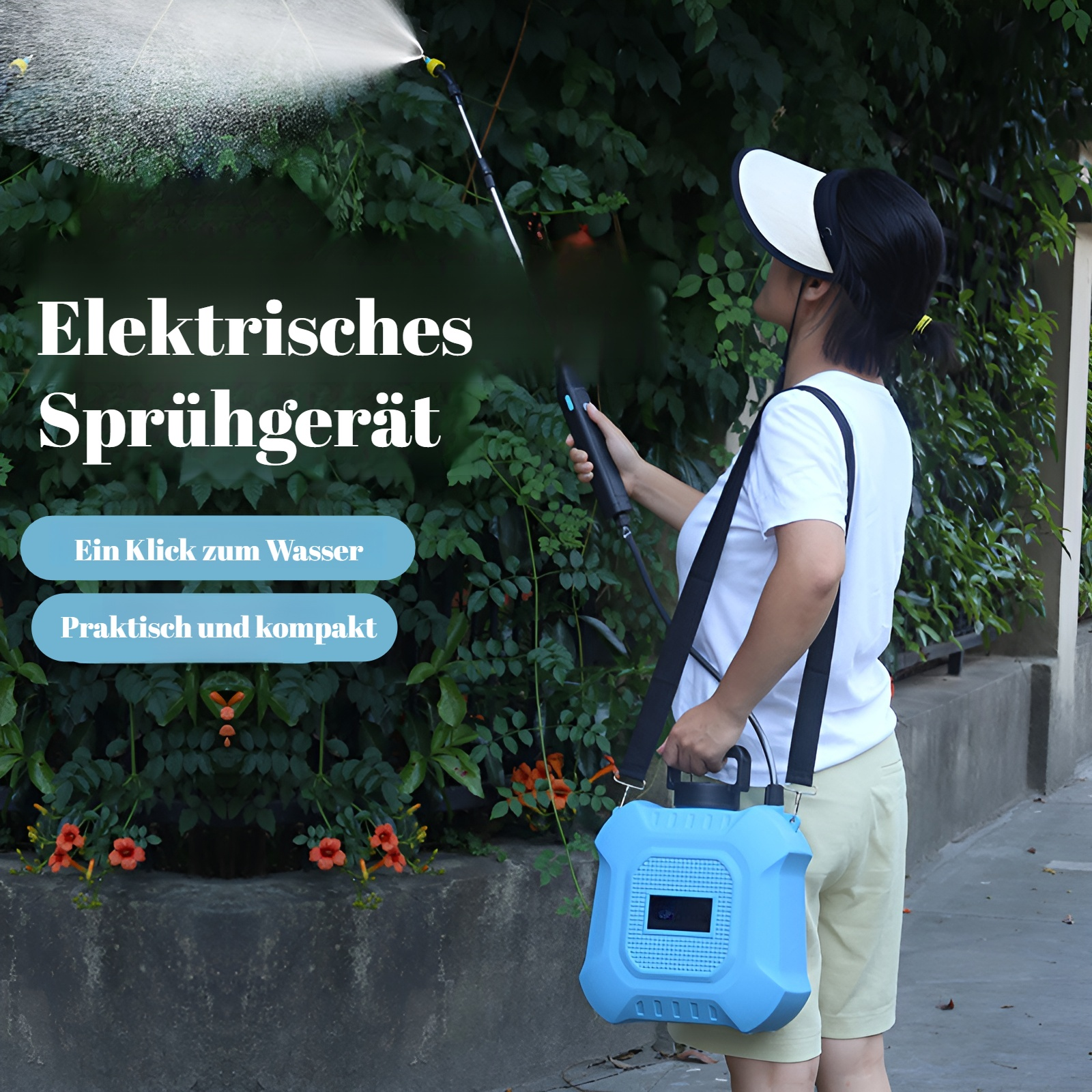 Wiederaufladbare elektrische Gießkanne Haushaltsautowaschpumpe Gartenbewässerungssprinklerpistole De