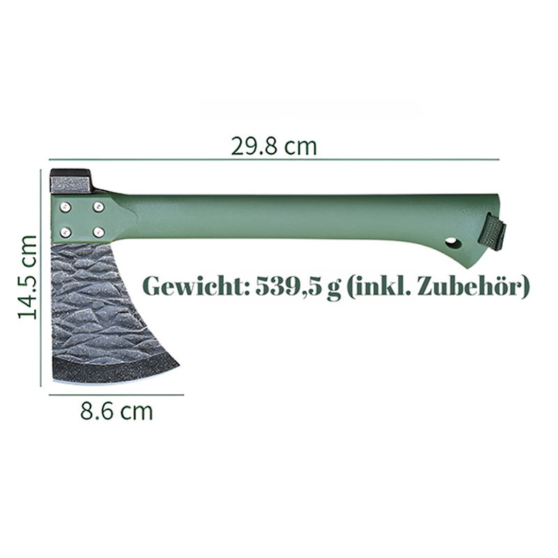 Outdoor-Bergaxt, rutschfest, verschleißfest, multifunktional, Camping-Handaxt, integrierte Ingenieur