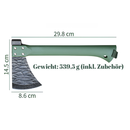 Outdoor-Bergaxt, rutschfest, verschleißfest, multifunktional, Camping-Handaxt, integrierte Ingenieur