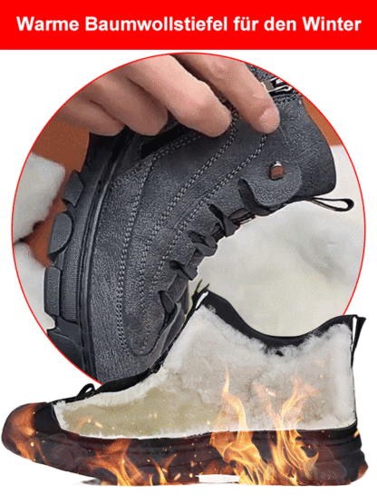 -30 °C Kälte-Killer: Deutscher Standard, 2 cm extra dickes, echtes Kaschmir, wasserdichte & rutschfeste Herrenschuhe (zum Selbstkostenpreis im Abverkauf)
