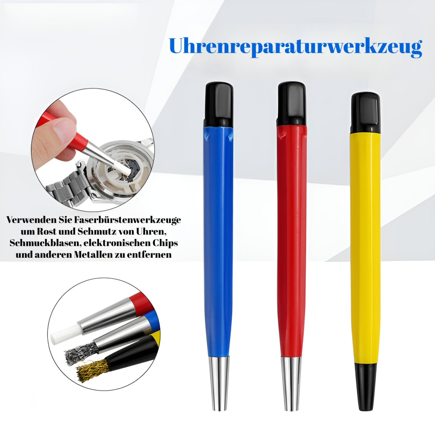 Uhrenreparatur-Fleckenentfernungsstift, Uhrenschmuck-Reinigungsstift, Kupferdraht, Stahldraht, Nylon