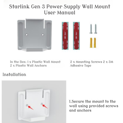 NoPunch Plastic Wall Bracket Router Triple Router Bracket