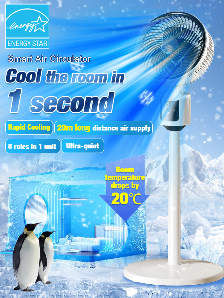 [24-hour operation for only 2 cents] Intelligent air circulation fan, NASA's latest cooling technology, room temperature up to 40 degrees, only takes less than a minute to turn on, quickly reduce the temperature to 20 degrees
