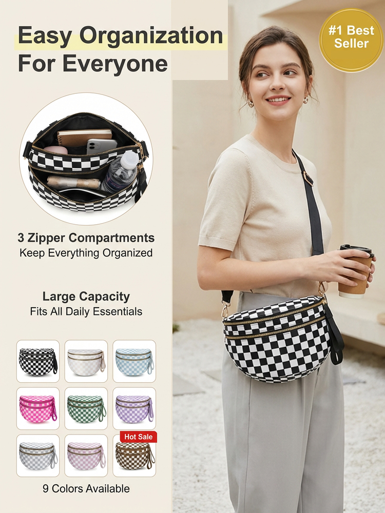 🌟 Influencer-Loved Shell Bag | 3-Way Wear + Waterproof