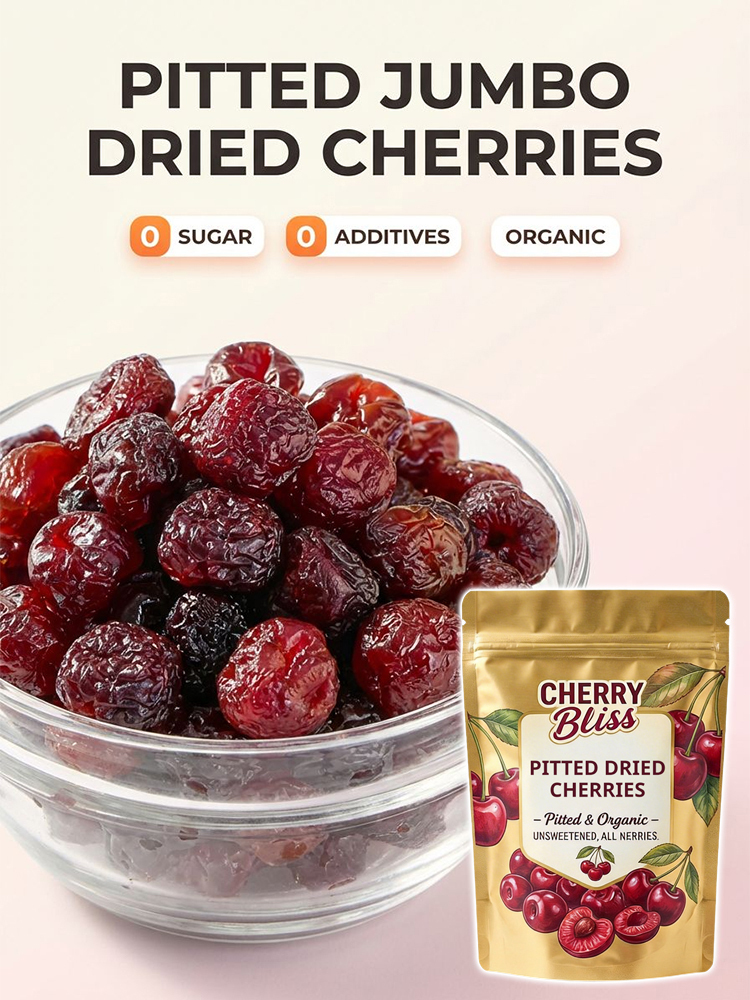 Zero sugar, zero fat, precious dried cherries
