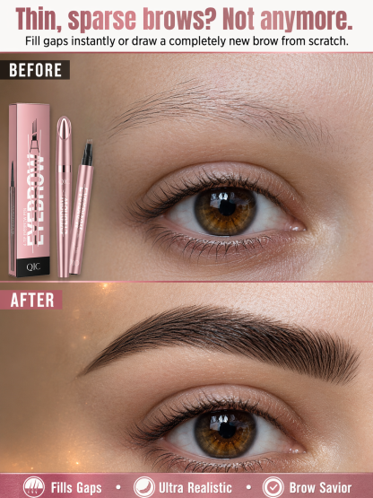 Say Goodbye to Smudging & Fading! 0.1mm Ultra-Fine Waterproof Brow Pencil Locks in Defined Brows for 24 Hours