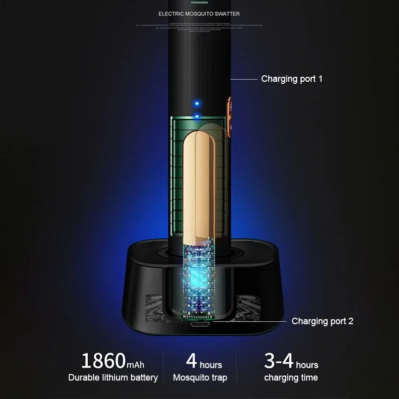 Portable USB Lithium Battery Mosquito Zapper Rechargeable Outdoor Mosquito Swatter  Light
