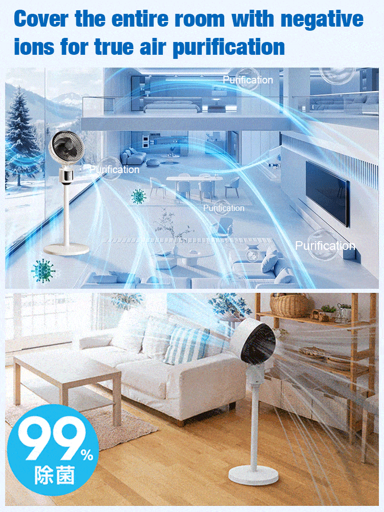 [24-hour operation for only 2 cents] Intelligent air circulation fan, NASA's latest cooling technology, room temperature up to 40 degrees, only takes less than a minute to turn on, quickly reduce the temperature to 20 degrees