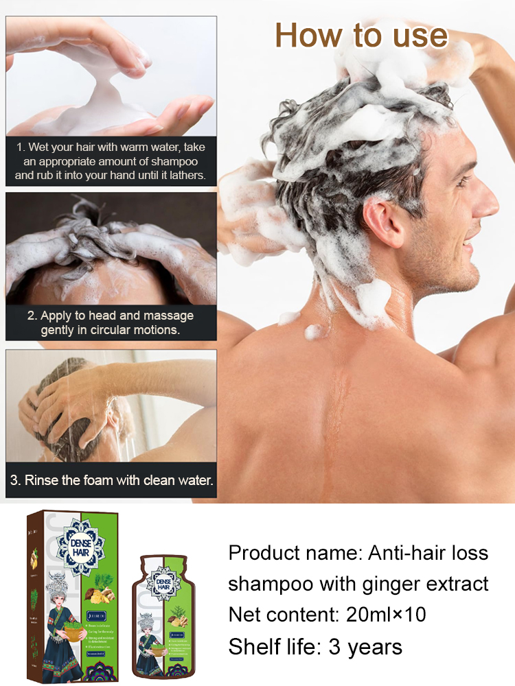 Ginger Herbal Anti-Hair Loss Hair Growth Shampoo Bar