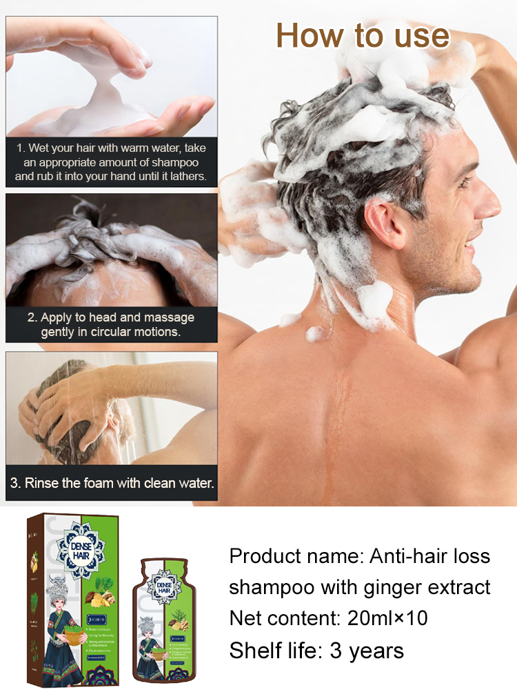 Ginger Herbal Anti-Hair Loss Hair Growth Shampoo Bar