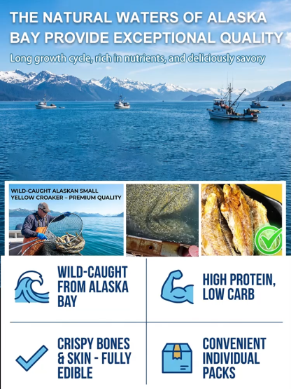 🐟 Wild Alaskan Crispy Yellow Croaker | High Protein + Omega-3 | 0 Trans Fat