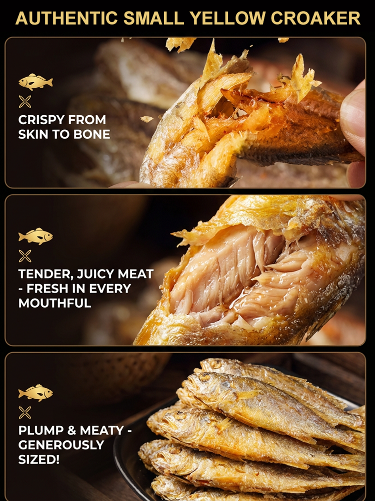 🐟 Wild Alaskan Crispy Yellow Croaker | High Protein + Omega-3 | 0 Trans Fat