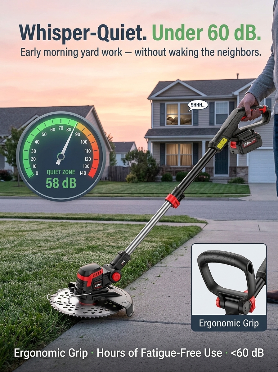 【Ultra-long Endurance】Electric Folding Lawn Mower丨Clear 10 Acres in One Morning