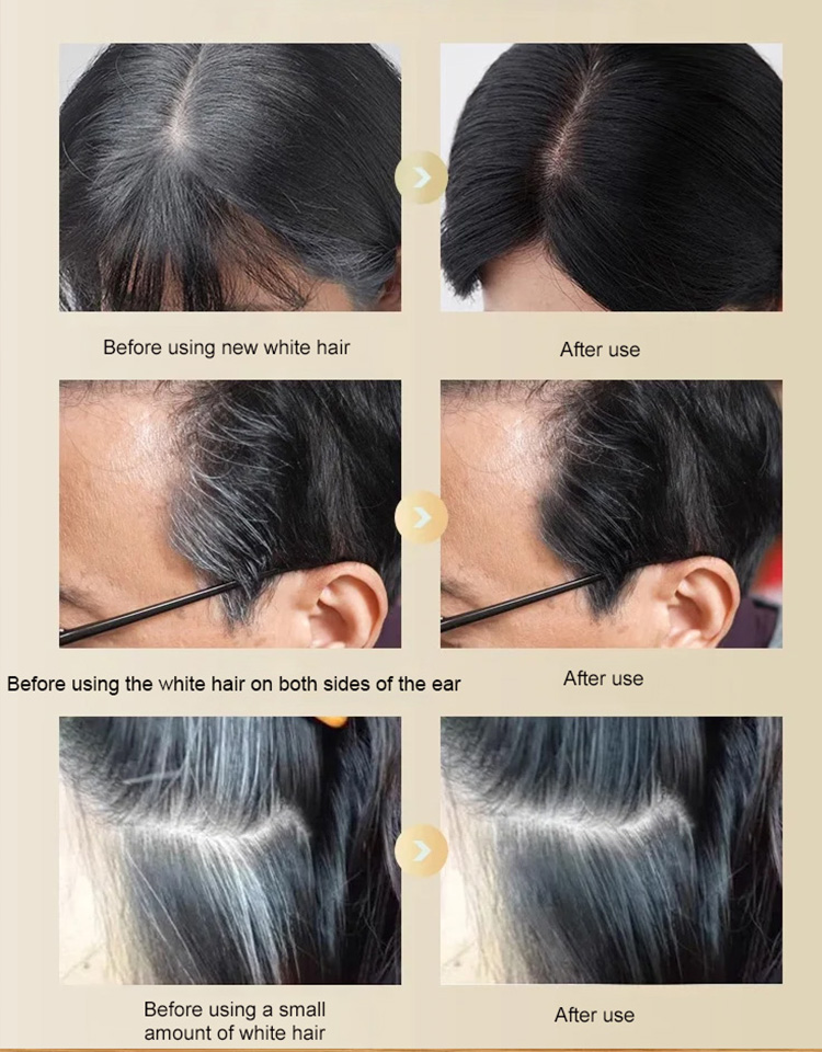 3-second coloring, waterproof, sweatproof, and gray hair covering hair dye stick