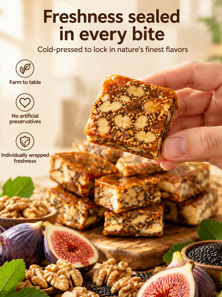 Say Goodbye to Bloating - Blood Pressure Spikes! 8.8x the Fiber of Bananas, California Organic Fig - Walnut Pies BOGO Free!
