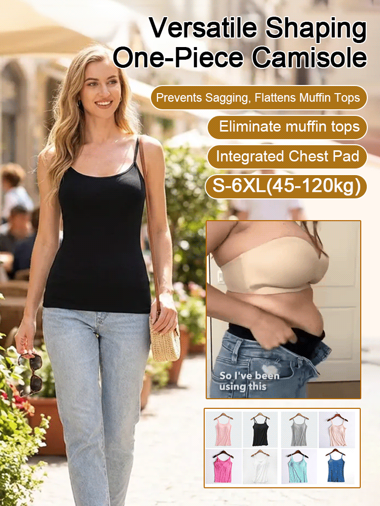All-in-One Shaping Camisole ✨ Built-in Bra, S-6XL, 95% Organic Cotton | Instant 5KG Slimmer