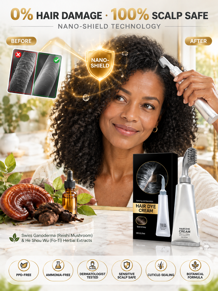 Say Goodbye to Messy Hair Dyes! Cover Grays as Easily as Combing Your Hair—3-Second Press for Youthful Natural Color!