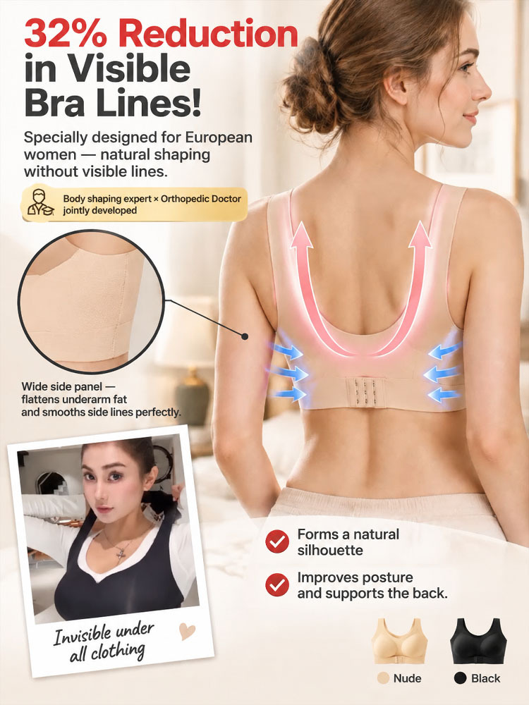Schluss mit Rundrücken und Nackenschmerzen! Von deutschen Orthopäden empfohlen: Nahtloser X-Back Haltungs-BH für sofortige aufrechte Eleganz!