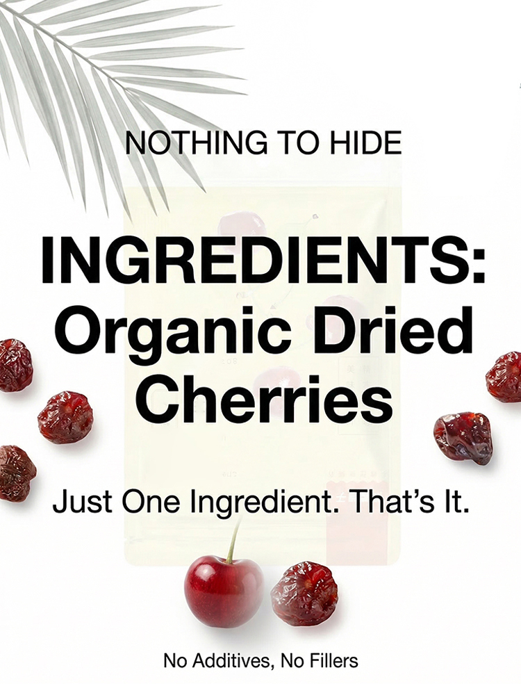 Zero sugar, zero fat, precious dried cherries