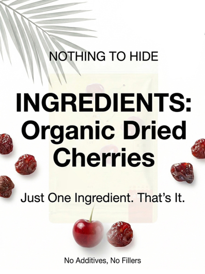 Zero sugar, zero fat, precious dried cherries