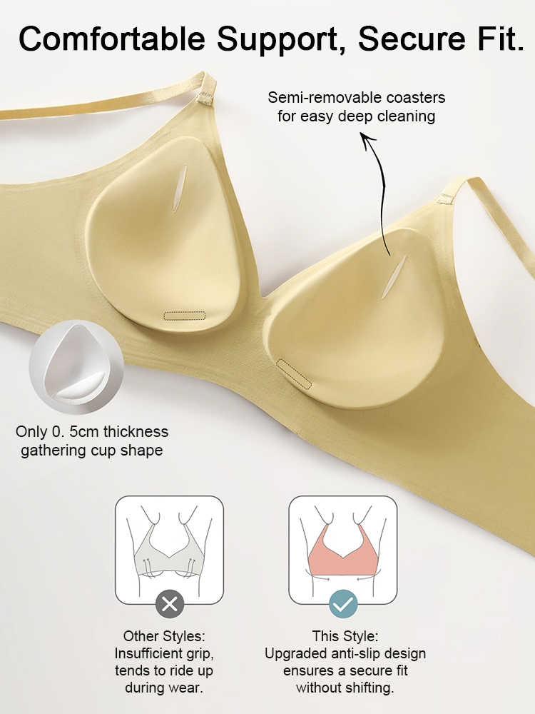 ✨ Unbelievably Comfortable & Supportive — Seamless Wireless Bra 50% OFF! 💕