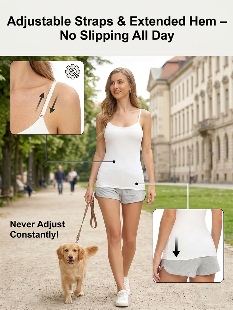 All-in-One Shaping Camisole ✨ Built-in Bra, S-6XL, 95% Organic Cotton | Instant 5KG Slimmer