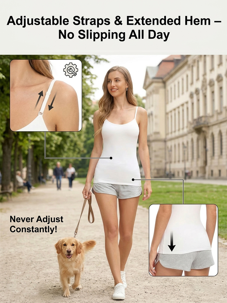 All-in-One Shaping Camisole ✨ Built-in Bra, S-6XL, 95% Organic Cotton | Instant 5KG Slimmer