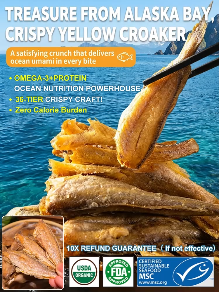 🐟 Wild Alaskan Crispy Yellow Croaker | High Protein + Omega-3 | 0 Trans Fat