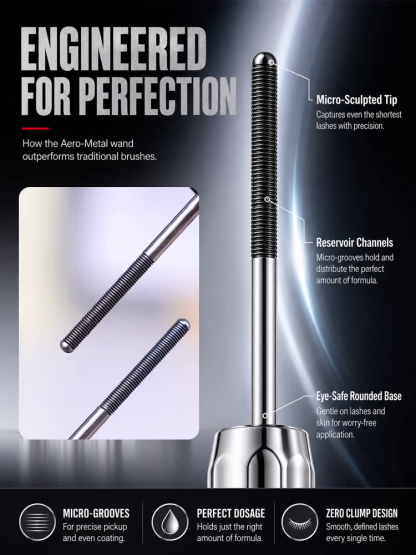 3-in-1 Metal Wand Mascara | 3s Instant Lash Lift | Zero Clumping | 24h Waterproof 💖