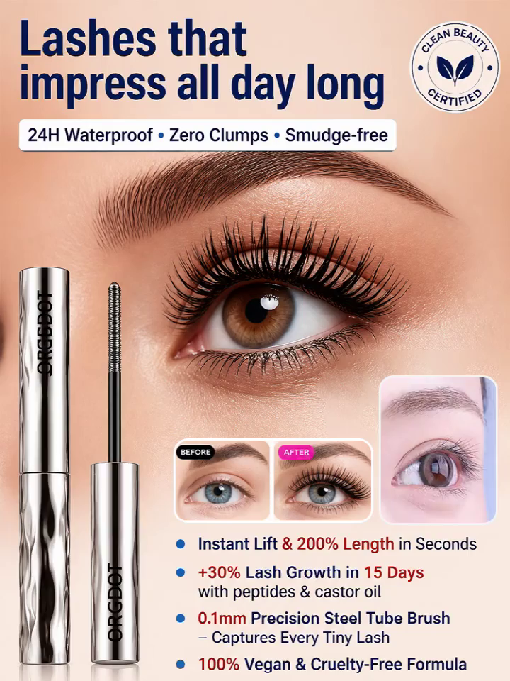 Flash Sale 50% OFF + BOGO Free! Not Just a Mascara but a Growth Serum—Get Naturally Longer Lashes in 30 Days