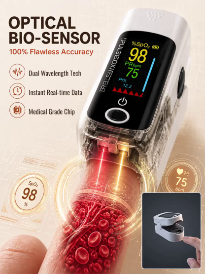 Say Goodbye to Painful Finger Pricks! Non-Invasive Optical Infrared Tech, Accurately Measures 5 Vital Signs in 5 Seconds!