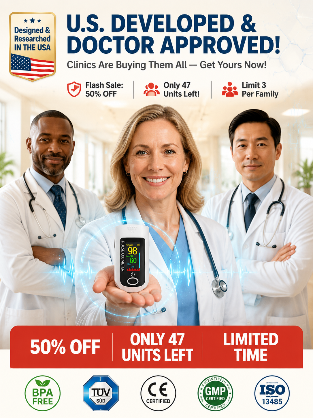 Say Goodbye to Painful Finger Pricks! Non-Invasive Optical Infrared Tech, Accurately Measures 5 Vital Signs in 5 Seconds!