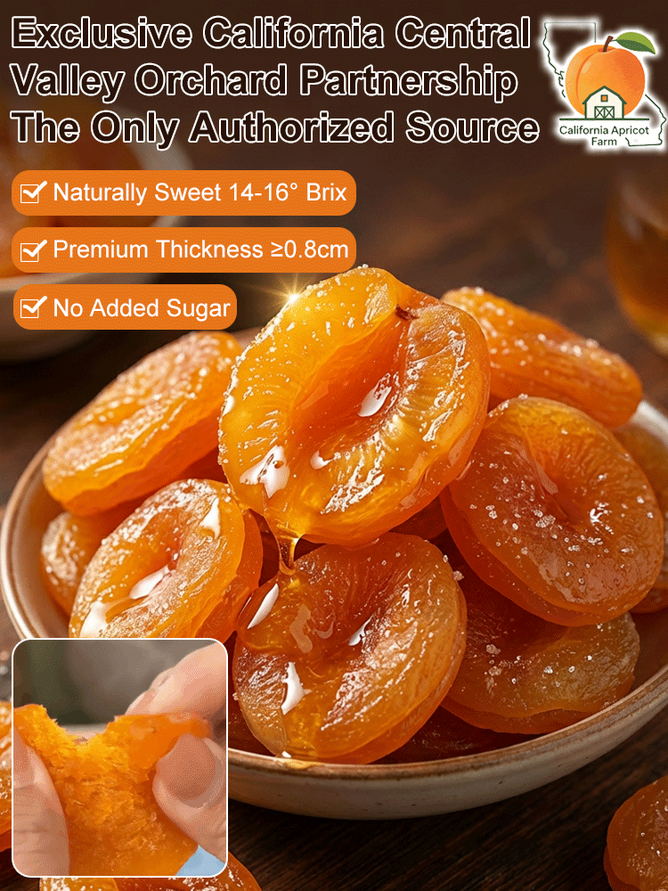 Miss It and Wait a Year! Premium Golden Dried Apricots from a Century-Old California Orchard, Available Only 20 Days a Year!